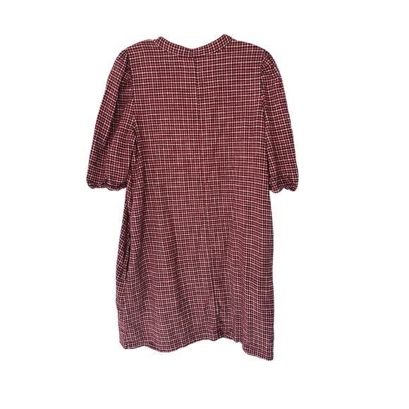 J.Crew‎ Pink Brushed Flannel Heritage Plaid Goblincore Popover Dress Small - Picture 9 of 12